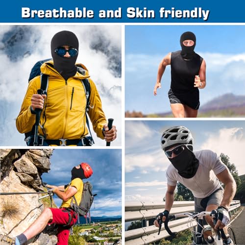 Xeoxarel 6 Pack Balaclava Ski Mask for Men/Women, Full Face Cover - color: 6 Pack Balaclava - Black