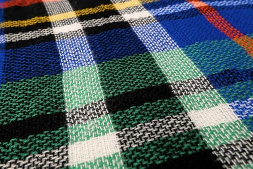 Wander Agio Womens Warm Long Shawl Winter Wraps Large Scarves Knit Cashmere Feel Plaid Triangle Scarf - color: Sapphire Blue 12
