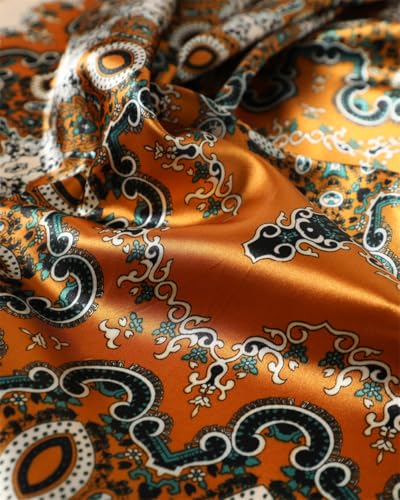 Headscarf Large Square Women Scarf 35" Fashion Scarves Silk Feeling Hairscarf - color: A113