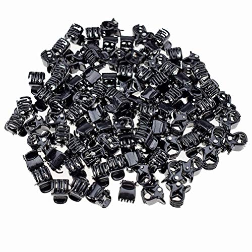 100pc/pack 1cm Hair Claws Clip for Women Girls Black & Brown & clear Plastic Mini Hairpin Hair Clip Clamp Hair Accessories Gifts (brown+black each 50pcs) - color: brown+black(each 50pcs)