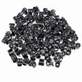 100pc/pack 1cm Hair Claws Clip for Women Girls Plastic Mini Hairpin Hair Clip Clamp Hair Accessories Gifts (100pcs black) - color: 100pcs black