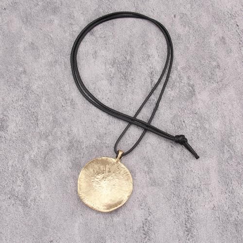 Boho Necklaces for Women Chunky Circle Necklace Layered Boho Circle Leather Choker Necklace Long Vintage Necklaces Bohemian Jewlery Gifts - style: Chunky Circles Necklace