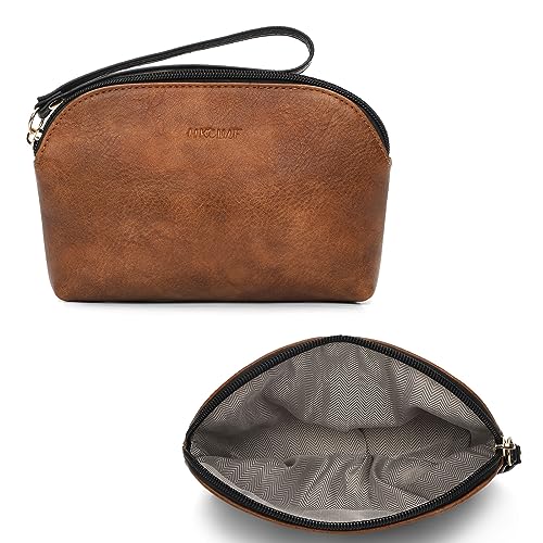 HKCLUF Crossbody Bag Purse for Women 2PCS/Set Leather Hobo Handbag Wallet Set With 2Adjustable Guitar Strap Shoulder Bag | Purse - color: A25-black Brown