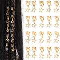 20 Pcs Hollow Star Hair Cuffs Gold Hair Braid Clips for Dreadlocks Twists Braids Jewelry Beads Pendants Accessories (Gold) - color: Gold