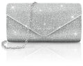 PACETAP Rhinestone Clutch Purses for Women, Sparkly Glitter Evening Bags Handbag Crossbody Bag for 1920s Party Wedding Engagement Prom(Silver) - color: Rhinestone Silver
