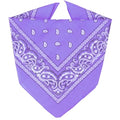 ZENO 100% Cotton & Natural Fibers Bandana Scarf - Soft, Durable, Machine Washable – Unisex for Men & Women - color: Lavender Single