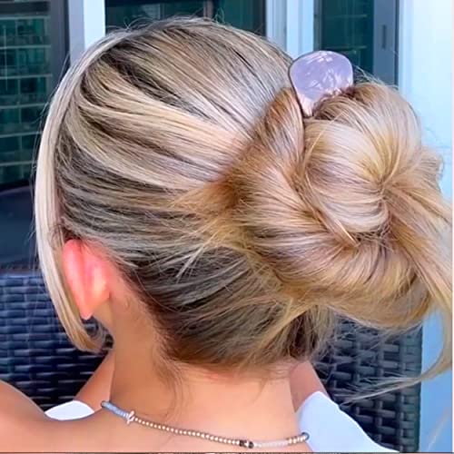 Camila Paris CP3163 French Twist Stick Clip Pins, Brown, Wavy Hair Pin U-Shaped Hair Fork for Girls Spiral Updo Chignon Bun Holder, Fashion Flexible Styling Hair Accessories for Women, Made in France - color: 2-Prong Brown