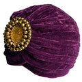 Decou Twist Pleated Hair Wrap Stretch Turban 0545 - color: Purple