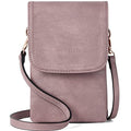 BOSTANTEN Vegan Leather Crossbody Bags for Women Designer Cell Phone Bag Wallet Purses Adjustable Strap - color: A-06-purple Lavender