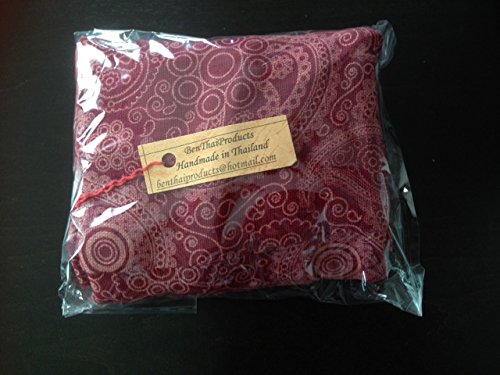 BTP! Thai Cotton Hippie Hobo Sling Crossbody Bag eco Friendly Shopping bag Paisley Print Large - color: Wine Pl24