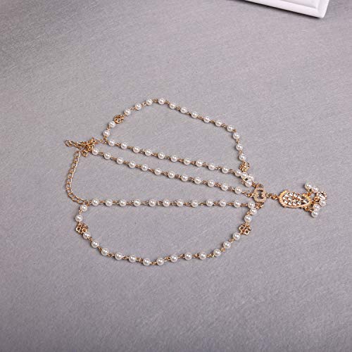 Golden Headband Princess Hair Chain For Little Girls Birthday,Wedding Party Dress Up(Style1)