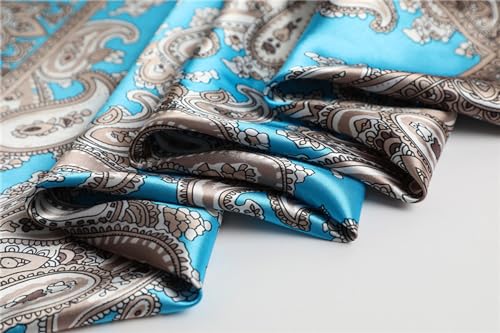 Headscarf Large Square Women Scarf 35" Fashion Scarves Silk Feeling Hairscarf - color: A110