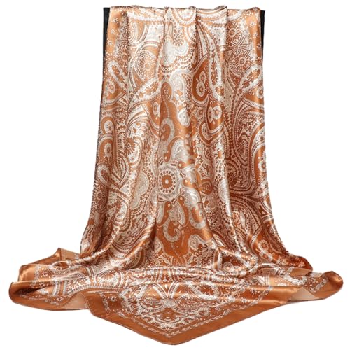 Headscarf Large Square Women Scarf 35" Fashion Scarves Silk Feeling Hairscarf - color: A111