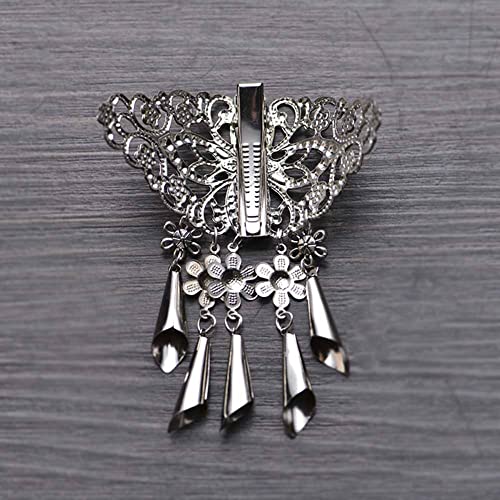 2 Pcs Vintage Hiar Clip with Stick Tassel Hair Pin Hair Slide Metal Hair Bun Holder Hair Barrette Hair Accessories for Women and Girls