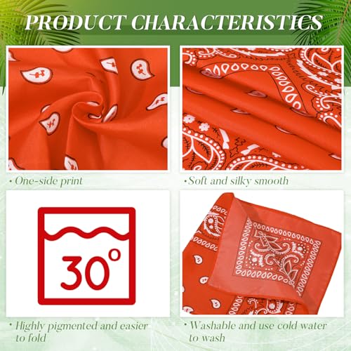 Handepo 150 Pcs Bandanas Bulk, Colorful Paisley Bandanas Unisex Head Wrap Scarf Cowboy Headband Handkerchief - color: Multi