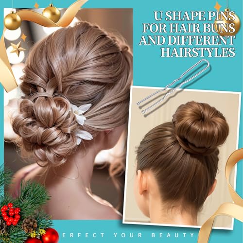 Teenitor 300pcs Silver Bobby Pins Hair Pins Kit, 100pcs Bobby Pins 100 Hair Pins for Women for Buns, 100pcs Hair Bands, 2" 2.36", Silver Bobb y Pins for Gray Hair 2" 2.75" - color: Silver