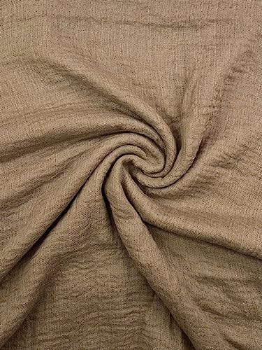 Humble Hilo Womens Woven Bohemian Style Gauze Scarf,Shawl, Head Wrap Fringed Edge Lightweight, Long Folds Small - color: Sand