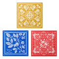 22"x22" Multi-Purpose 100% Cotton Bandana Face Mask(3-Pack) - color: Nature Assorted