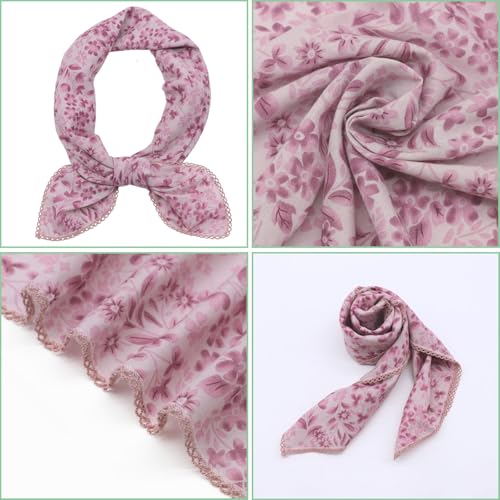 Large Cotton Bandanas for Women, 27 x 27 inch Hair Neck Scarf, Headband Square Scarf - color: Cute in Pink