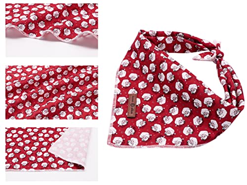 Lionet Paws Christmas Dog Bandana Washable Cotton Handkerchief Scarf Triangle Bandana for Small Medium Large Dogs Santa Claus Girl Boy - color: Santa Claus, size: Small (Pack of 1)