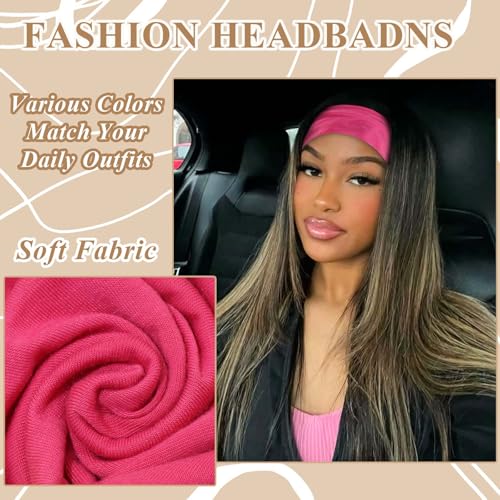Pink Valentine's Day Headbands For Women Wide Head Bands Soft Turban Knotted Hair Wraps Large Elastic Hair Band Fashion Sweatband For Women Girls Yoga Running Valentine's Day Gift - color: Style 150