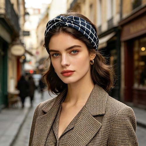 DRESHOW 10 Pack Boho Headbands for Women Vintage Cross Elastic Head Wrap Hair Accessories - color: 10 Pcs: Flower Printed Series