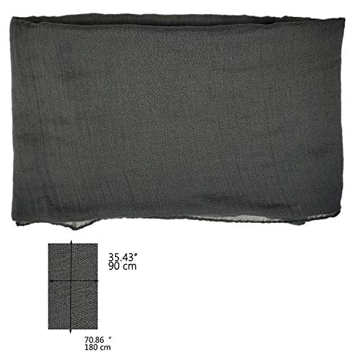 woogwin Women's Cotton Scarves Lady Light Soft Fashion Solid Scarf Wrap Shawl - color: Darkgrey
