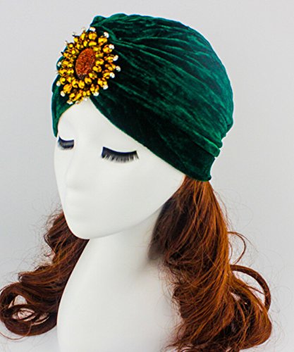 Decou Twist Pleated Hair Wrap Stretch Turban 0545 - color: Green