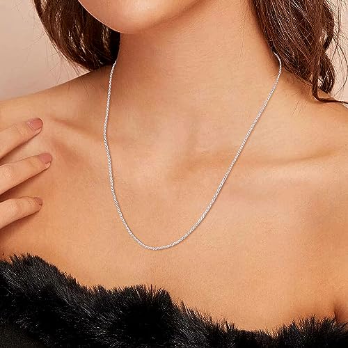 Gacimy 925 Sterling Silver Rope Chain for Women Men, 1.2mm 1.5mm 1.8mm Width 16 18 20 22 24 Inches Length - size: 20 Inches, style: 1.5MM-Width