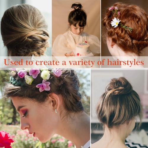 330 Count U Shaped Hair Pins Brown, YINGFENG 2.4inch Brown Bun Pins Bun Hair Pins for Women Girls with Storage Box, Hair Accessories for All Women Hair Types - color: Brown(2.4Inch)