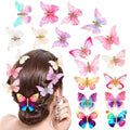 18Pcs Rhinestone Hair Clips for Teens Women - Y2K Glitter Jaw Clips, Cute Headwear Gifts for Wedding Hair Accessory Rainbow - color: Trendy Style