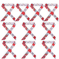 10 Pcs Long Thin Small Skinny Scarf Satin Neck Tie Ribbon Choker for Women Girls - color: Red Wheels