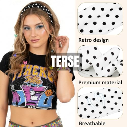 TERSE Polka Dot Headbands for Women Trendy Women Hair Accessories: Cute Head Bands for Women's Hair Fashion Hairbands 6PCS - color: Headbands Color- Polka Dot Print