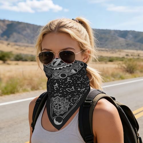 Head Scarf Hair Neck Scarves for Women Fashion Silk Satin Purse Bag Scarfs Handbags Bandana Neckerchief - color: Black Moon Celestial