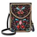 Small Beaded Crossbody Bag for Women, Boho Cell Phone Shoulder Purse Wallet with Handcrafted Colorful Beads - color: Tree-3
