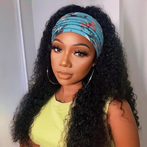 AQOKKA Extra Wide Headbands for Women Large Turban Headband Non Slip Boho Elastic Hairband Hair Twisted Knot Head Bands Accessories - color: 4 Pcs: African Print B
