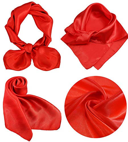 12 Set Mixed Designs Small Square Satin Womens Neck Head Scarf Scarves Bundle - color: Set B
