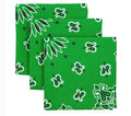 Bandana 3-Pack - Made in USA For 70 Years - Sold by Vets - 100% Cotton - Sewn Edges - color: Kelly Green