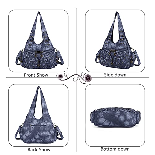 Angel Barcelo Purses for Women Large Shoulder Bag Soft Hobo Bags for Women - color: J.blue