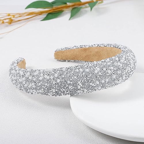 Rhinestone Hairband Baroque Wide Headbands Glitter Sparkle Headband