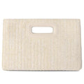 Beach Clutch Bag Straw Summer Clutch Purses for Women Handmade Woven Purse Detachable Gold Chain, Crossbody - color: Beige
