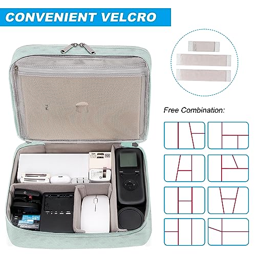 CILLA Electronic Organizer Travel Case, Travel Cord Organizer Case Portable Waterproof Cable Organizer Bag for Charger, Cord, USB, Power Bank, Earphone - color: zipper-gray