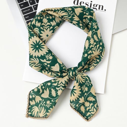 Cotton Bandana,Large Bandanas for Women,Head Coverings for Women,Head Scarf Handkerchief, Square Headband 27" x 27" - color: 27-04-sunflower-green