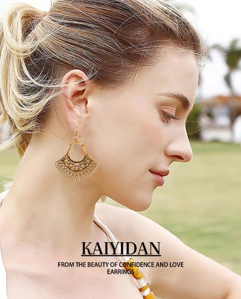 Silver/Gold Boho Dangle Statement Earrings for Women Trendy,Handmade Vintage Dainty Cute Long Drop Summer Earrings,fashion Accessories Jewelry Gifts - color: A3 White Braided rope axe shaped