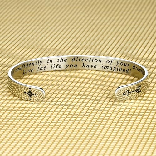 M MOOHAM Graduation Gift for Her Him 2026, Inspirational Graduation Bracelets Class of 2026 High School College Graduation Gift for Her with Graduation Box - style: With Box -Go confidently in the direction of your dreams,Live the life you have imagined!