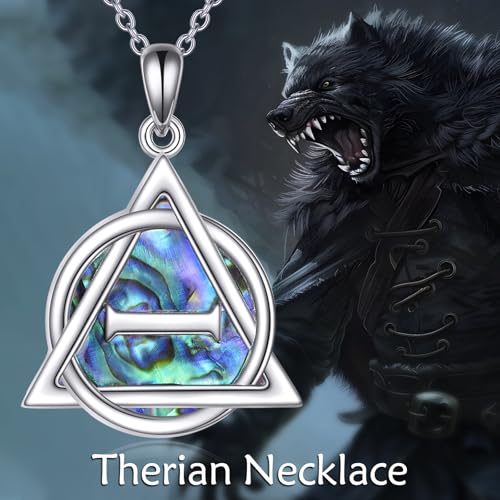 Celtic Jewelry Necklace Gifts Sterling Silver Good Luck Irish Vintage Triquetra Trinity Celtics Love Knot Pendant Necklace Christmas Gifts for Women Mother - style: Celtic necklace-Triangle Therian Necklace