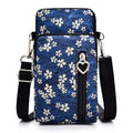JANKS Small Crossbody Bag for Women - Mini Phone Purses with Crossbody Strap and Wallet - Nylon Arm Bag - color: B-white Flower