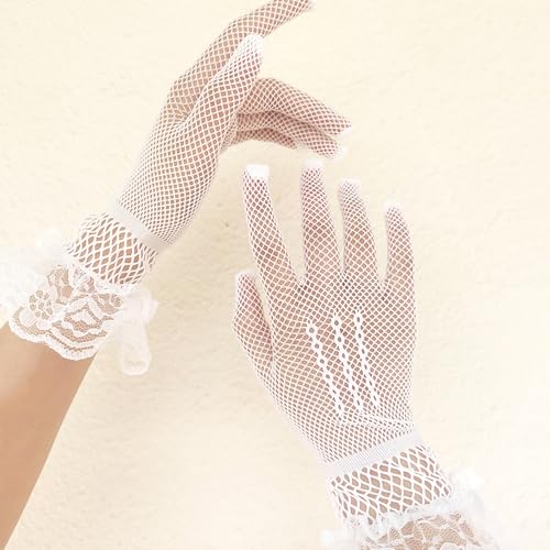 Fascinators Hat Pearl Earrings Necklace Bracelets Gloves 1920s Headband Hair Clips Women Flower Mesh Feather Headpiece Headwear Halloween Carnival Cocktail Wedding Tea Party Accessories White - color: White