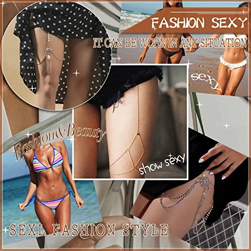 Boho Snake Thigh Chain Gold Serpent Leg Chain Snake Pendant Leg Chain Animals Statement Thigh Chain Festival Summer Beach Body Chain Jewelry for Women and Girls