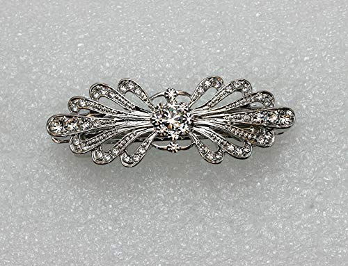 Faship Clear Small Mini Floral Hair Barrette Clip - color: Clear